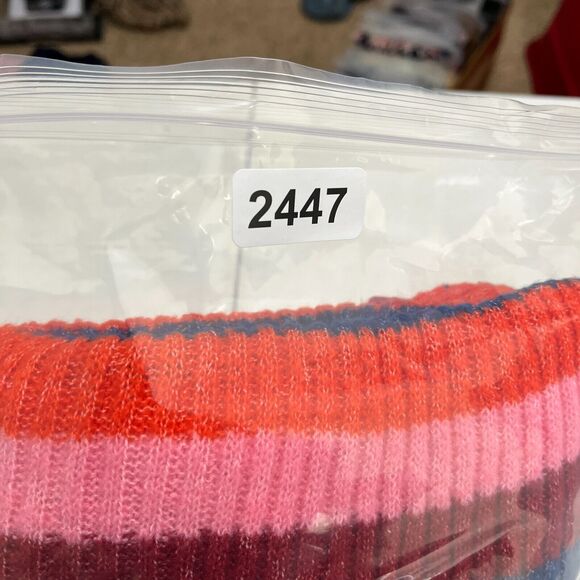 Anthropologie Scarf Womens Infinity Striped Sleeping On Snow Sweater Wide - Picture 7 of 8